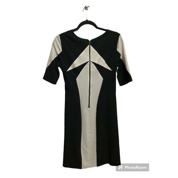 Helmut Lang Geometric Short Sleeve Mini Shift Dress Silk Blend - Picture 3 of 9